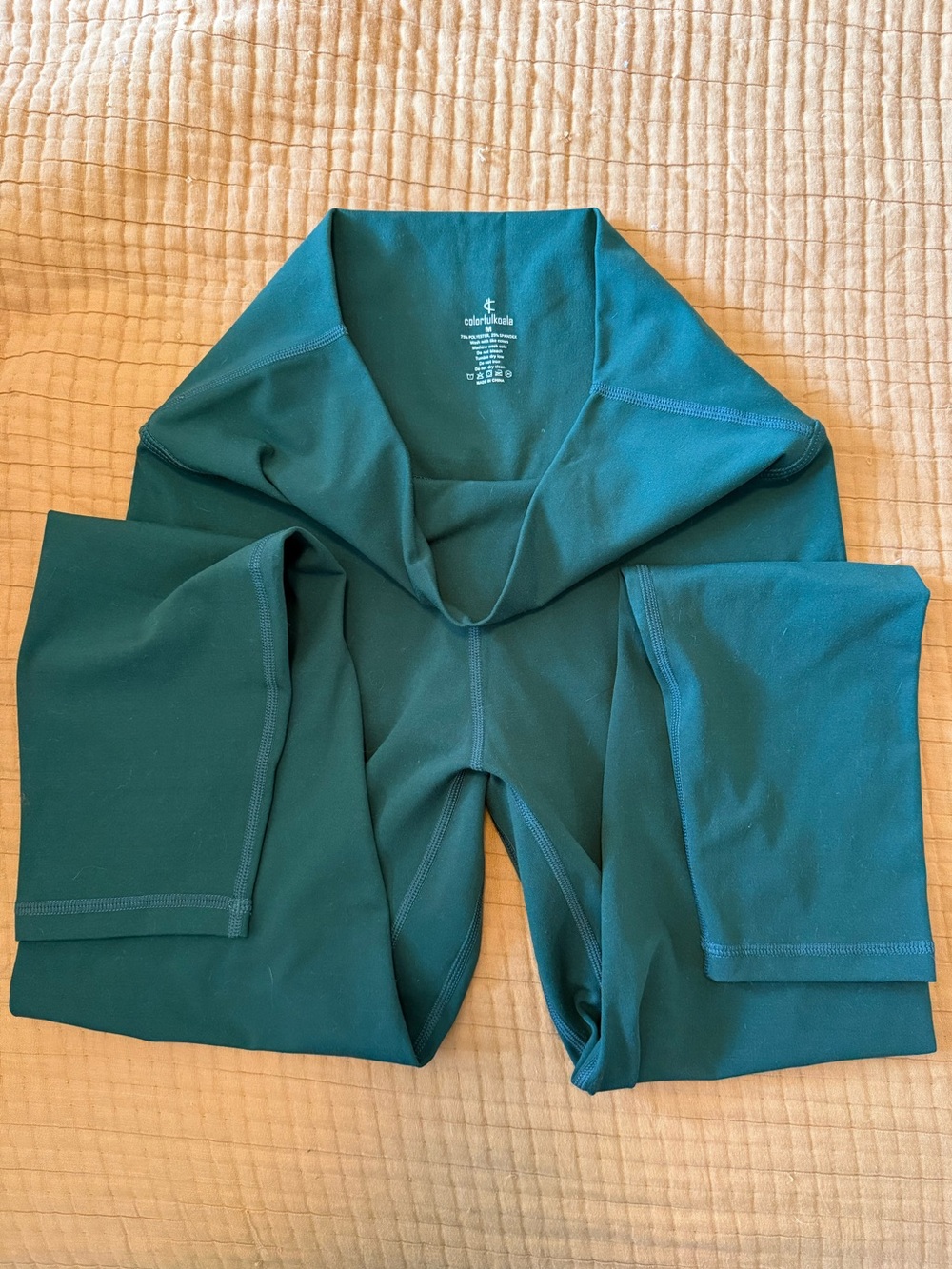 Green Colorfulkoala Active Cropped Leggings 26”